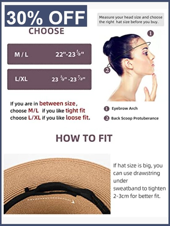 Wide Brim Straw Fedora Hat UPF 50+ Summer Beach Sun Hat Unisex